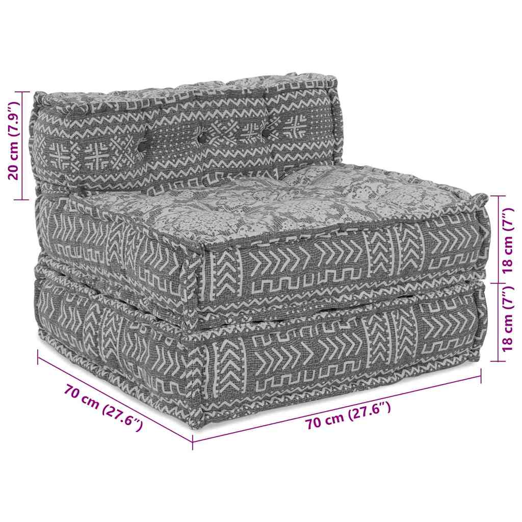 Modularna sofa Svjetlosiva 70 x 70 x 56 cm Tkanina