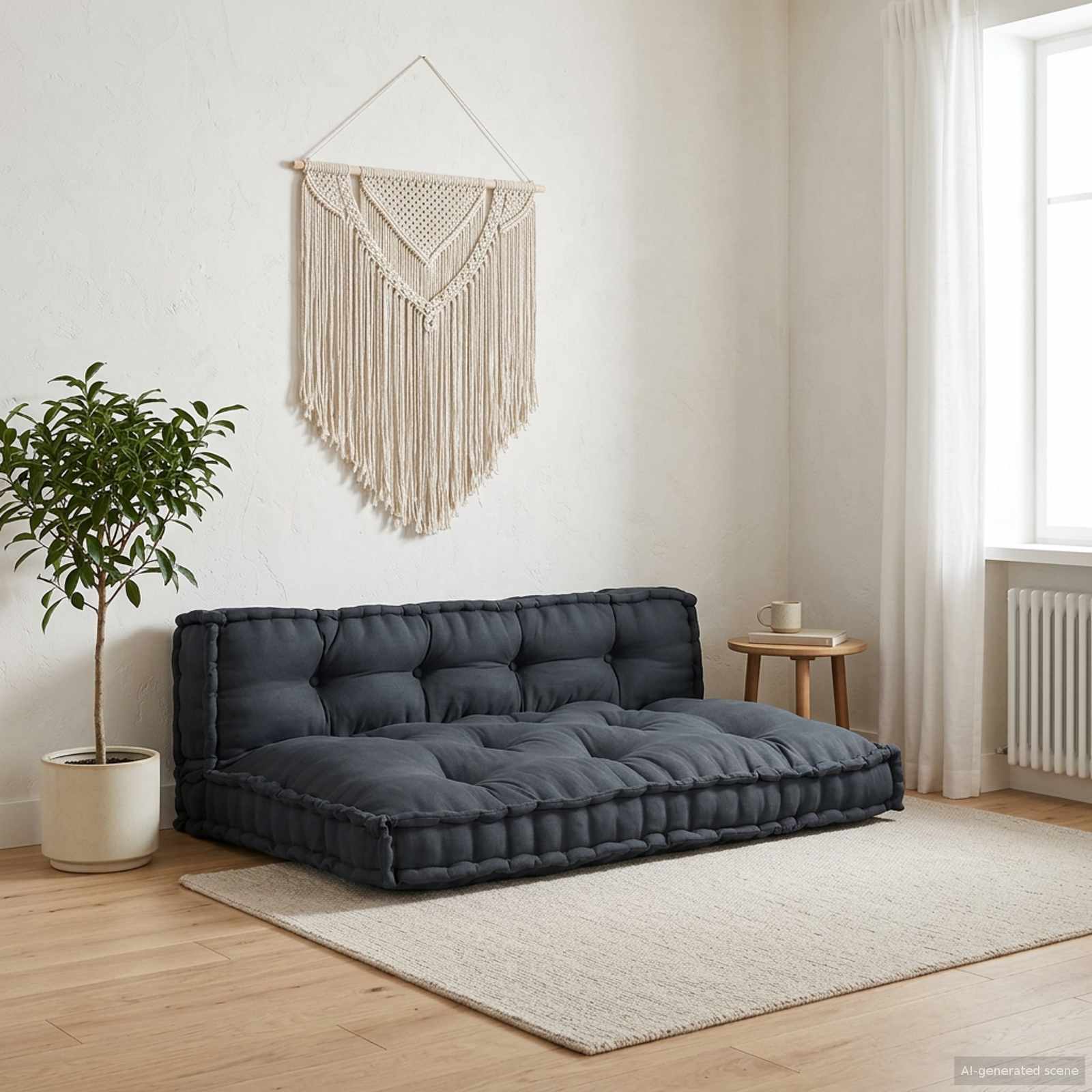Jastučić za paletni kauč 2 pcs Antracit 120 x 80 x 38 cm