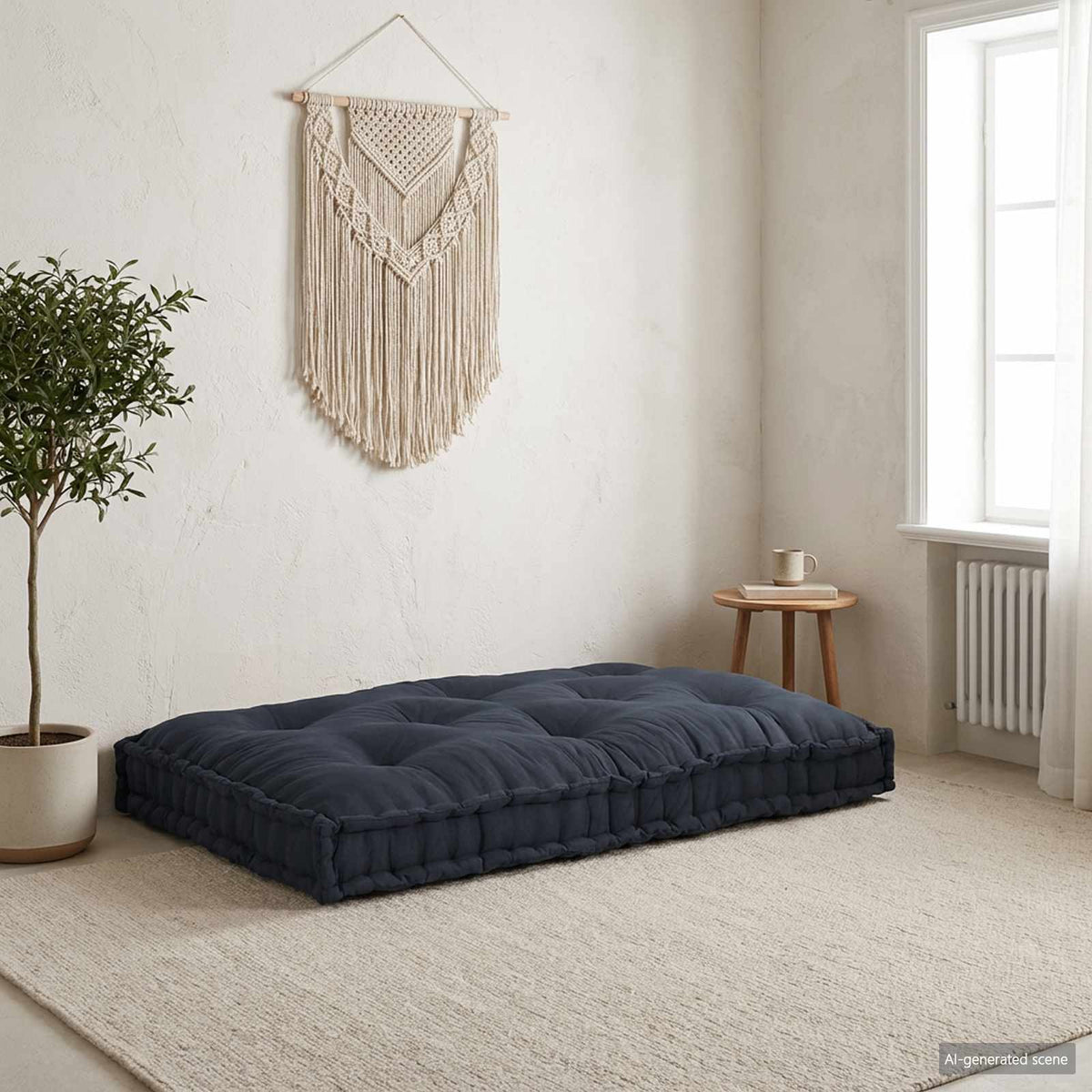 Jastučić za paletni kauč Antracit 120 x 80 x 12 cm Tkanina