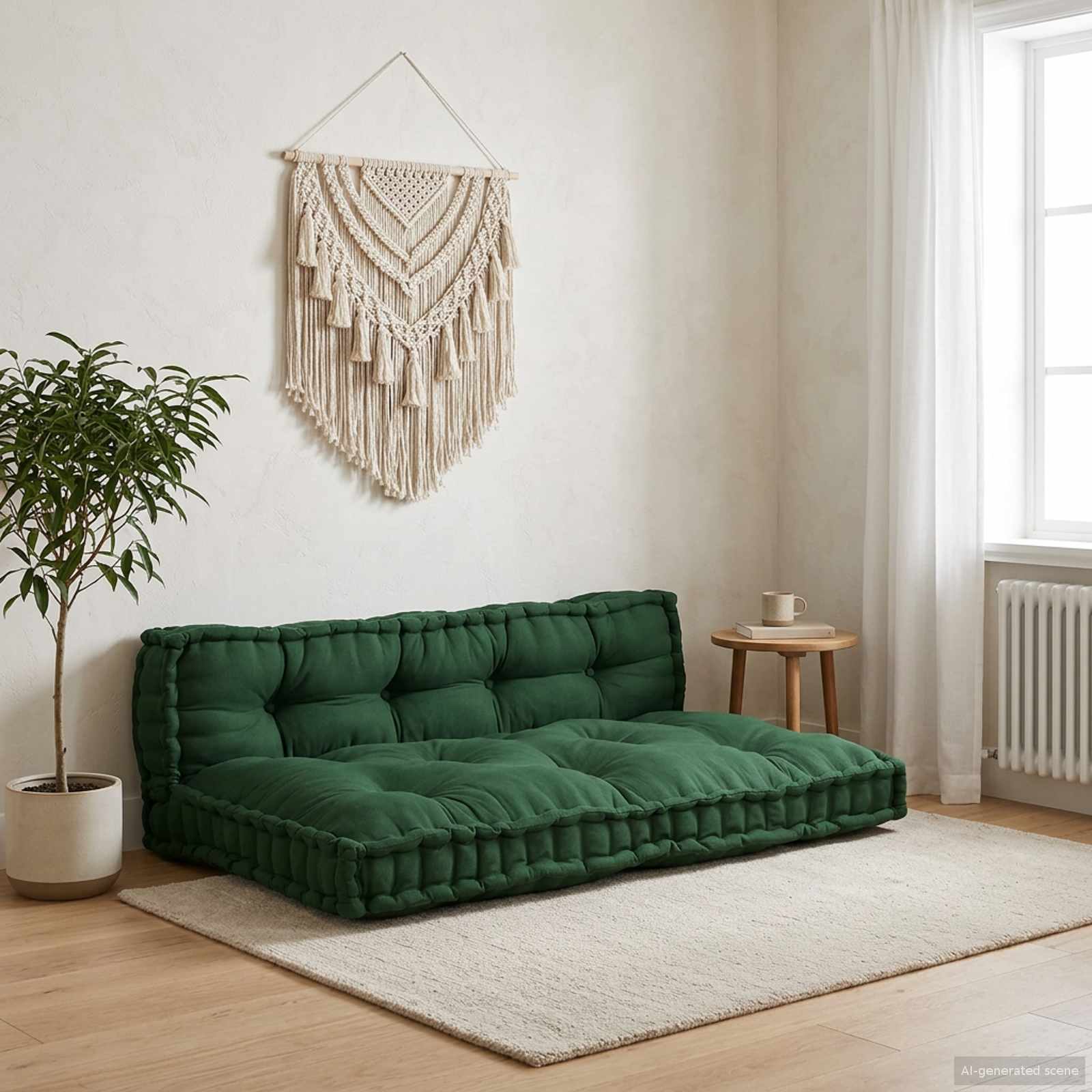 Jastučić za paletni kauč 2 pcs Zelena 120 x 80 x 38 cm Tkanina