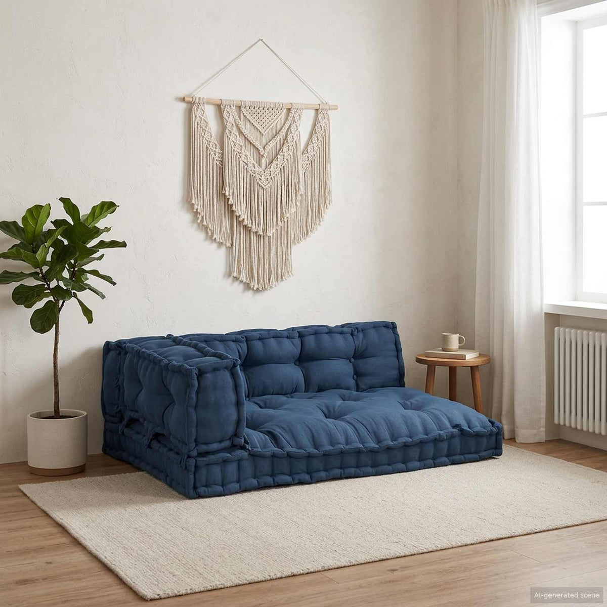 Jastučić za paletni kauč 3 pcs 120 x 80 x 34 cm Tkanina