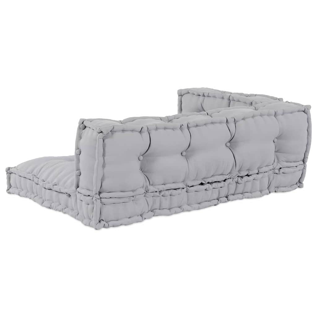Jastučić za paletni kauč 3 pcs Siva 120 x 80 x 38 cm Tkanina