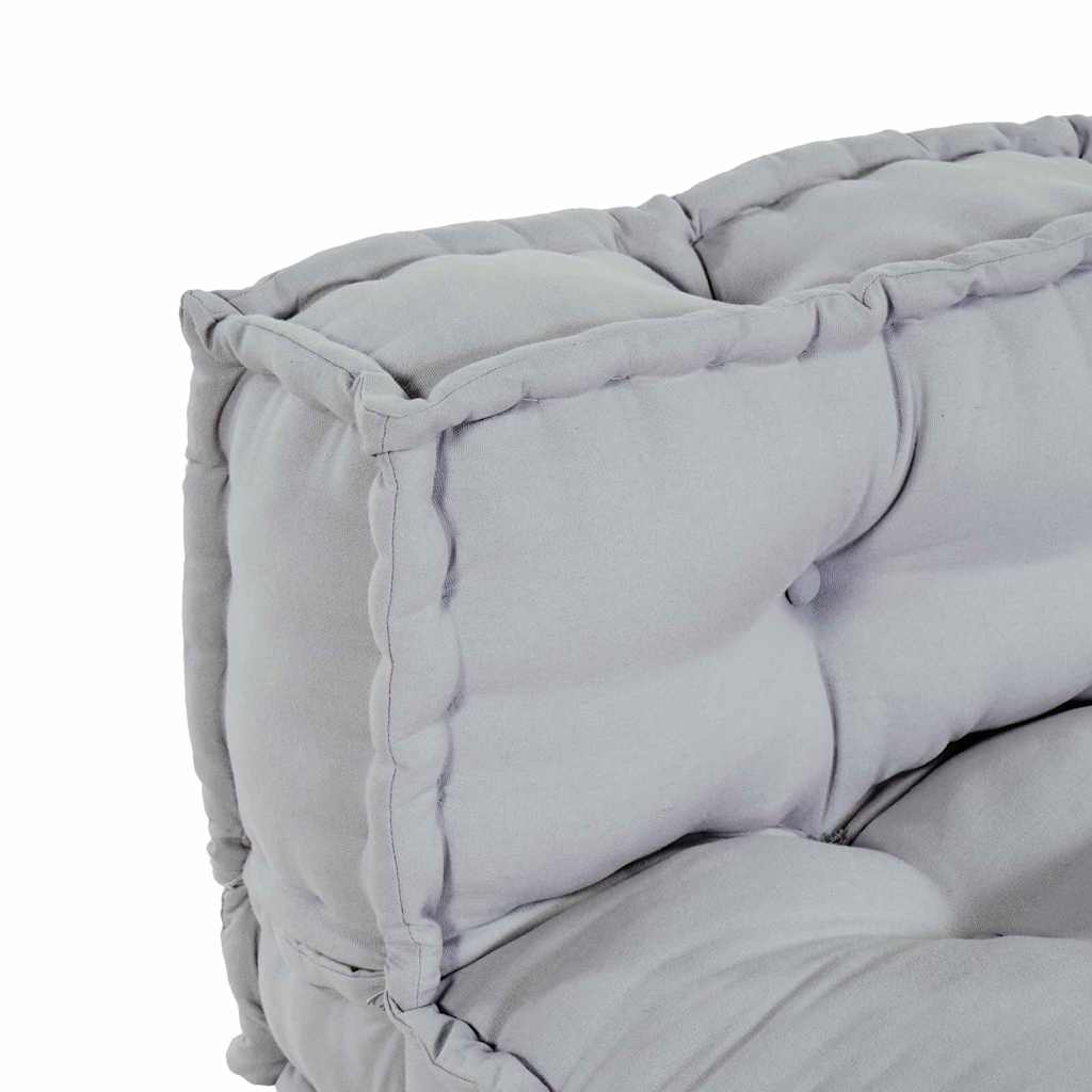 Jastučić za paletni kauč 2 pcs Siva 120 x 80 x 38 cm Tkanina