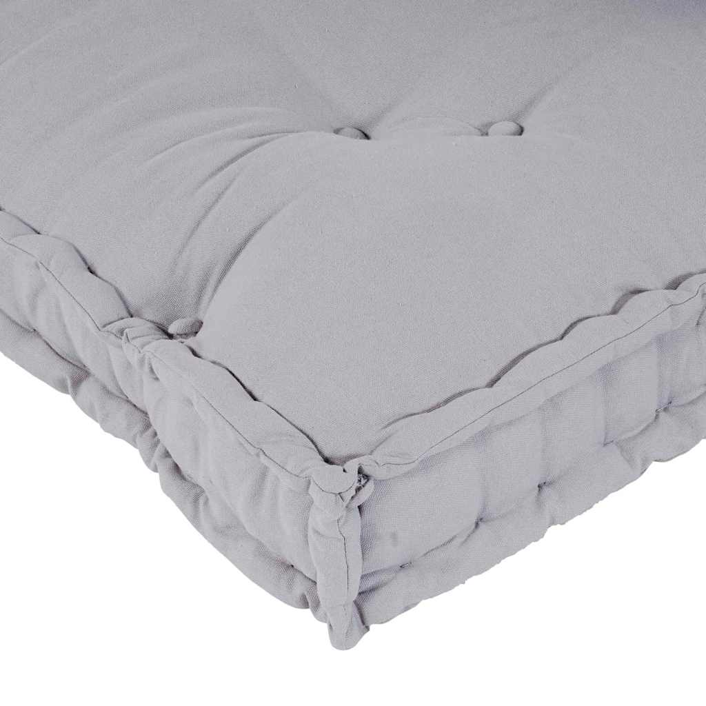 Jastučić za paletni kauč 2 pcs Siva 120 x 80 x 38 cm Tkanina
