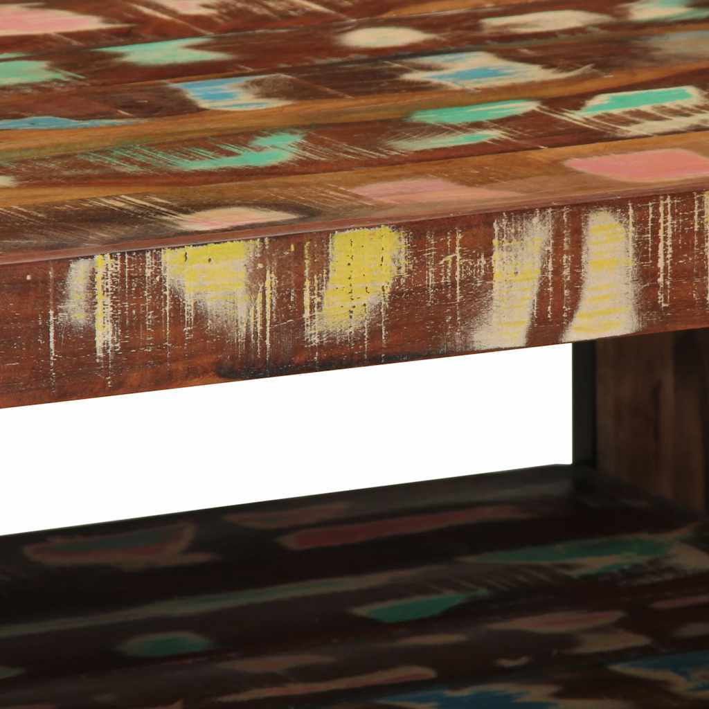 Višebojni stolić za kavu 70x50x38 cm puno drvo obrađeno