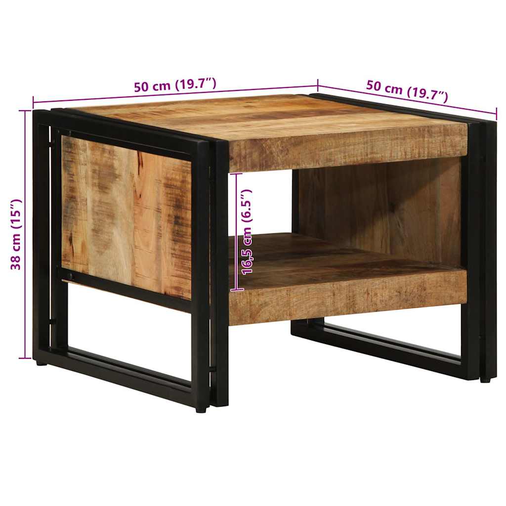 Stol za kavu 50x50x38 cm Puno grubo drvo Mango