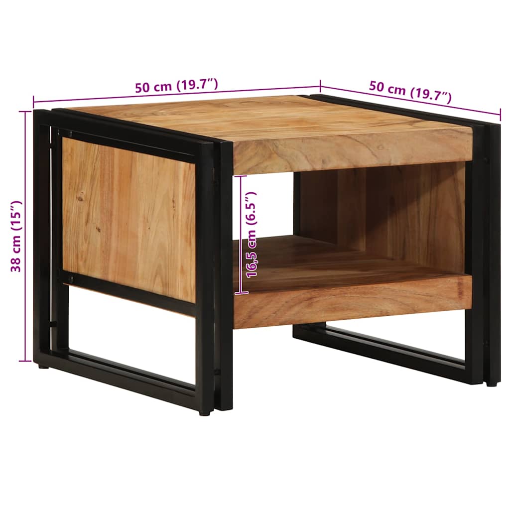 Stol za kavu 50x50x38 cm puno drvo bagrem