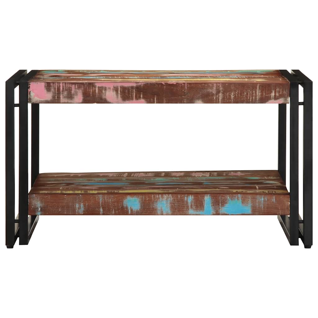 Višebojni stolić za kavu 70x50x38 cm puno drvo obrađeno