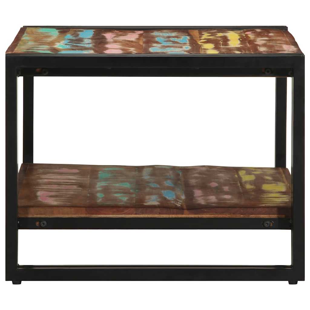 Višebojni stolić za kavu 70x50x38 cm puno drvo obrađeno