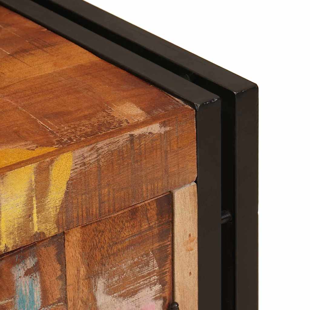 Noćni ormar Šareni 66 x 35 x 76 cm masivno obnovljeno drvo