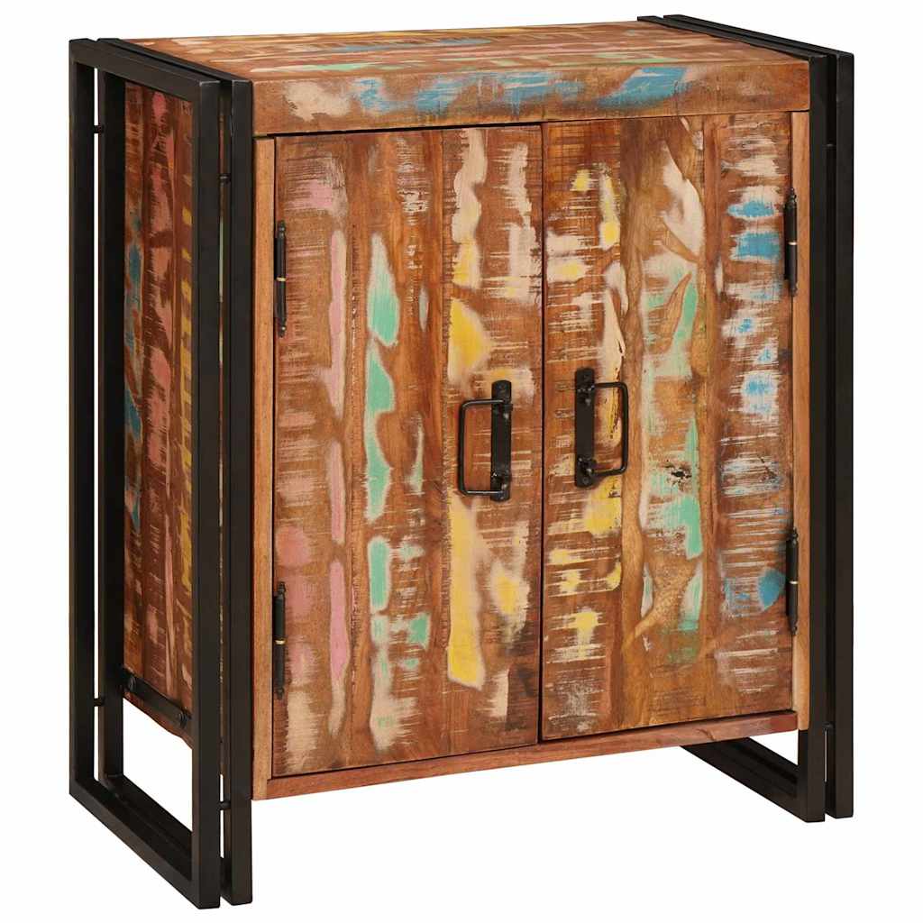 Noćni ormar Šareni 66 x 35 x 76 cm masivno obnovljeno drvo