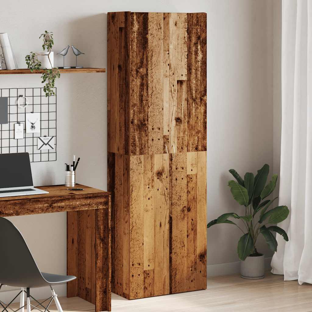 Visoka ploča staro drvo 60x32x190 cm konstruirano drvo