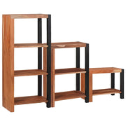 Polica 3 pcs Smeđa 50 x 30 x 110 cm Čvrsto drvo akacije
