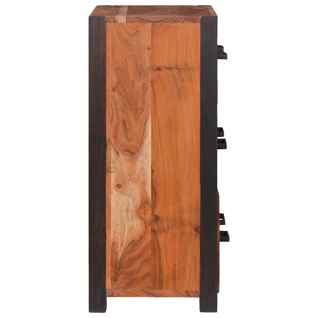 Kreveta 3 pcs Smeđa 110 x 30 x 75 cm Čvrsto drvo akacije
