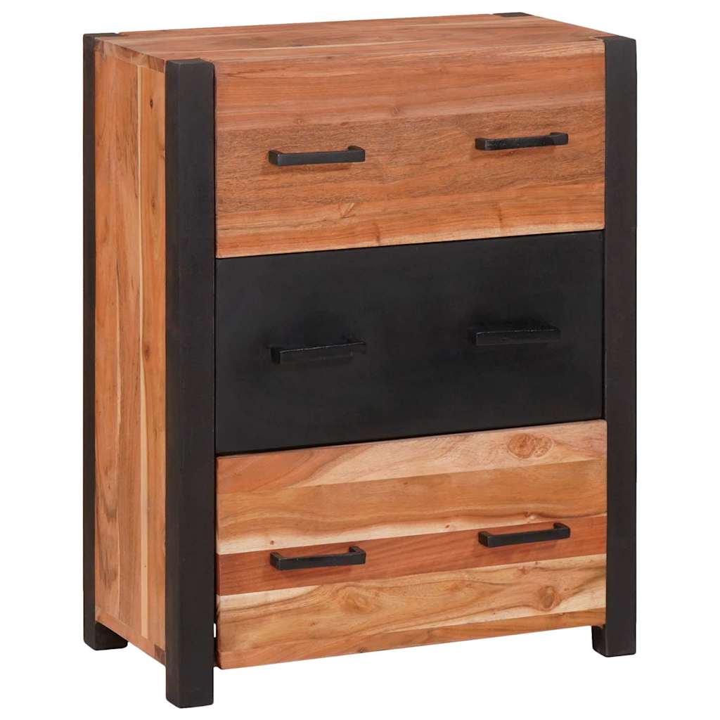 Kreveta 3 pcs Smeđa 55 x 30 x 75 cm Čvrsto drvo akacije