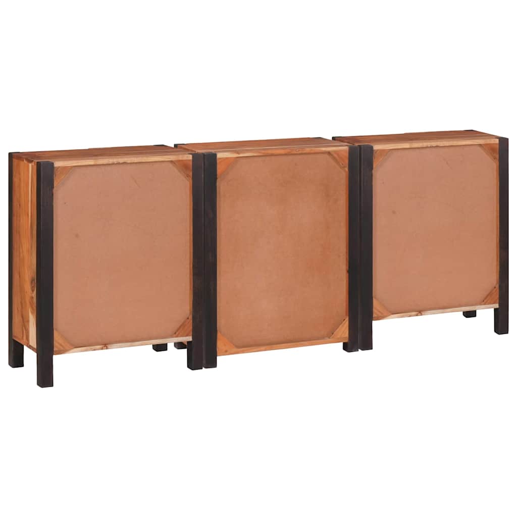 Kreveta 3 pcs Smeđa 55 x 30 x 75 cm Čvrsto drvo akacije