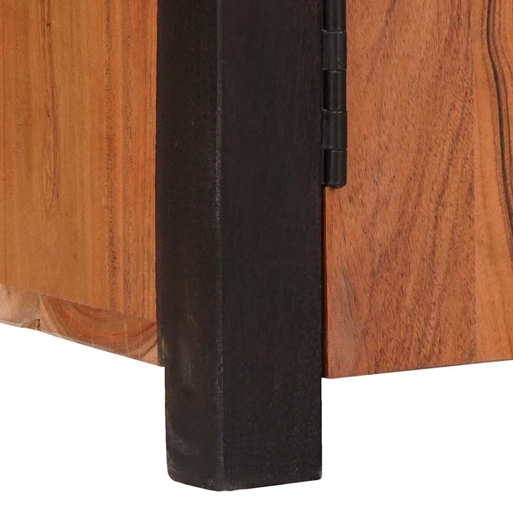 Kreveta 2 pcs Smeđa 110 x 30 x 75 cm Čvrsto drvo akacije