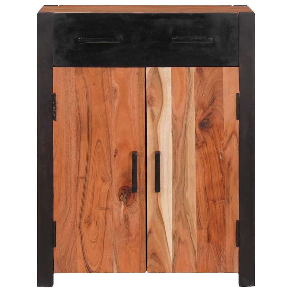 Kreveta 2 pcs Smeđa 110 x 30 x 75 cm Čvrsto drvo akacije