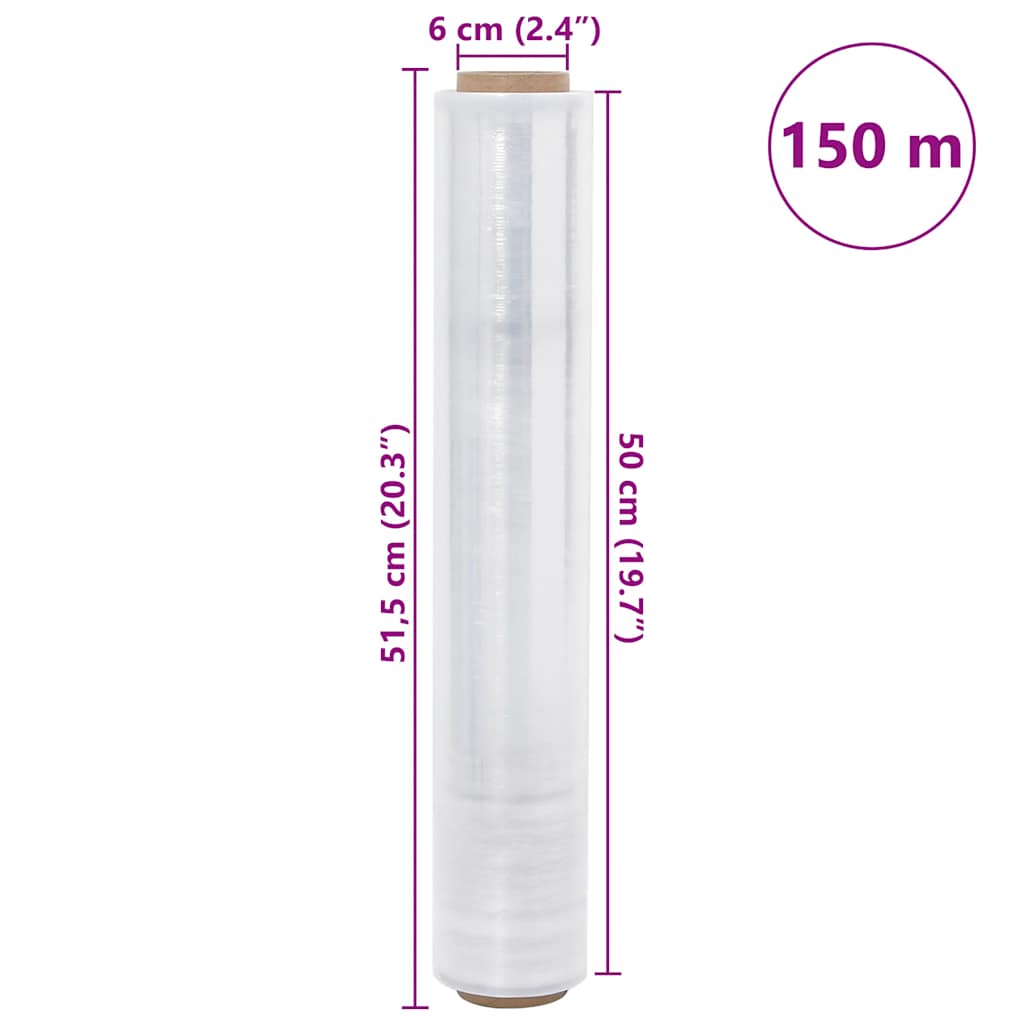 rastezljiva folija 2 kom prozirna 20 μm 50 cm x 150 m