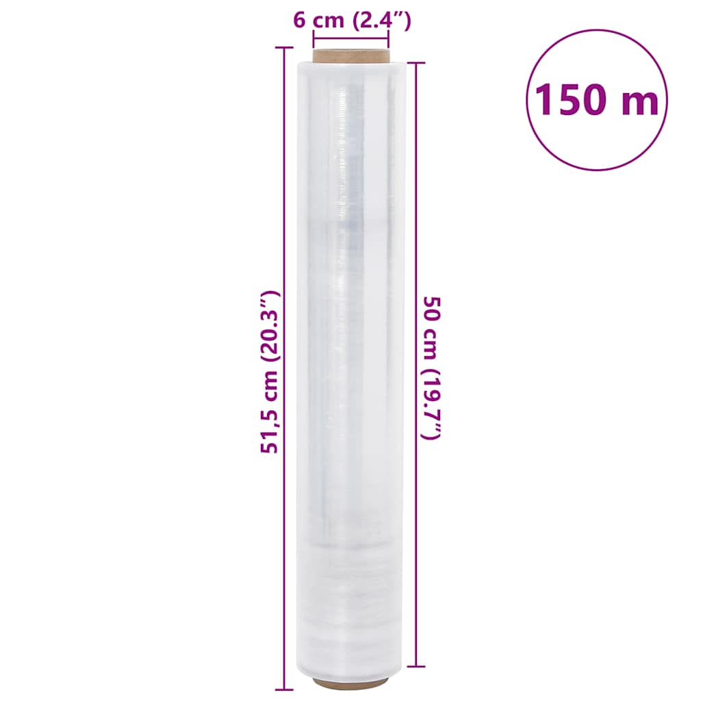 rastezljiva folija 6 kom prozirna 30 μm 50 cm x 150 m
