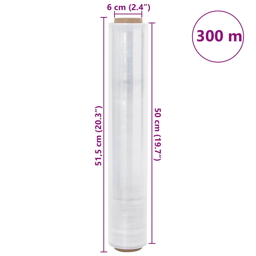 rastezljiva folija 2 kom prozirna 30 μm 50 cm x 300 m