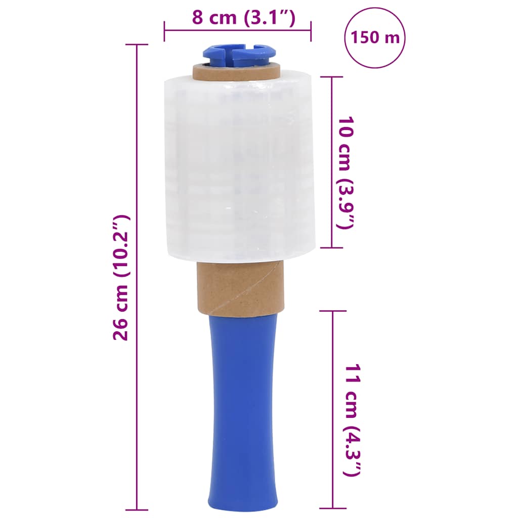 rastezljive folije 50 kom prozirne 23 µm 10 cm x 150 m