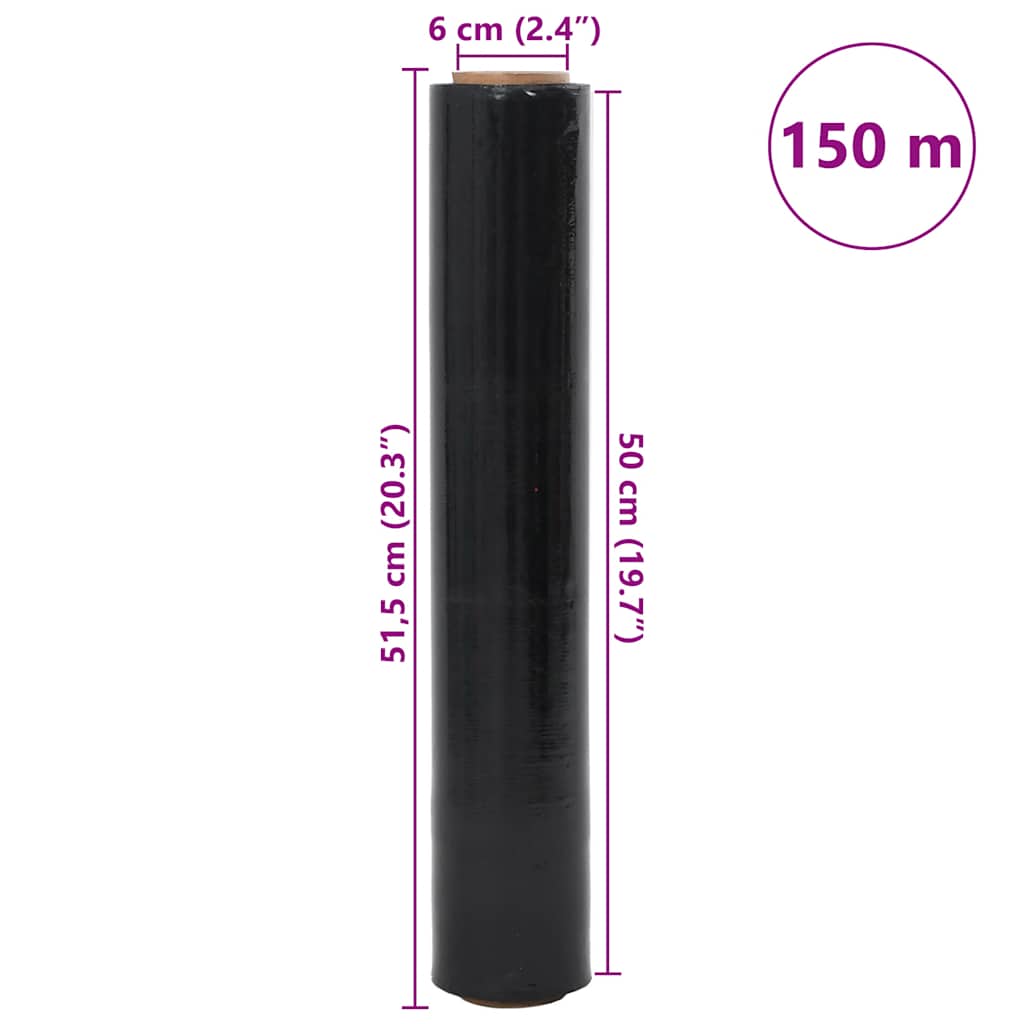 rastezljiva folija 2 kom crna 20 μm 50 cm x 150 m