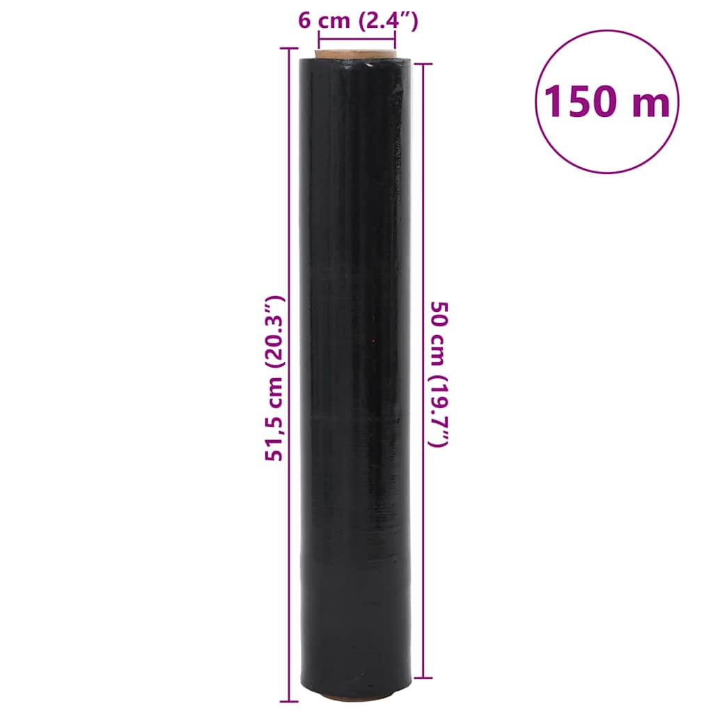 rastezljiva folija 6 kom crna 30 μm 50 cm x 150 m