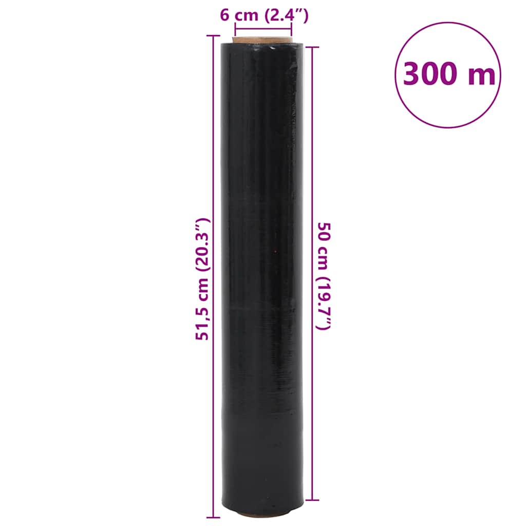rastezljiva folija 6 kom crna 20 μm 50 cm x 300 m