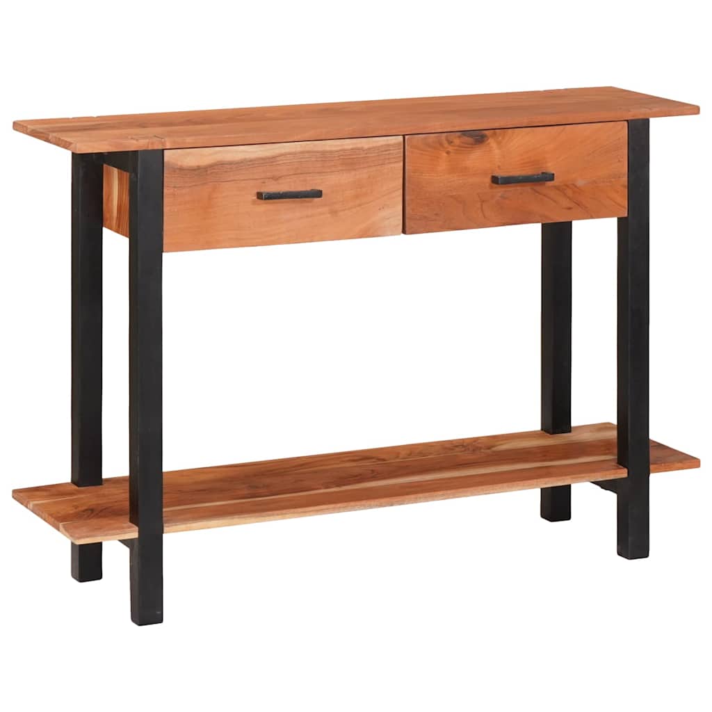 Konzolna stolica s ladicama Smeđa i crna 110 x 30 x 75 cm