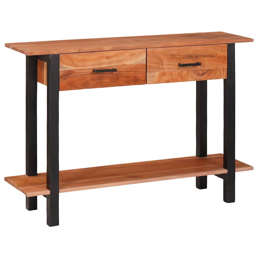 Konzolna stolica s ladicama Smeđa i crna 110 x 30 x 75 cm