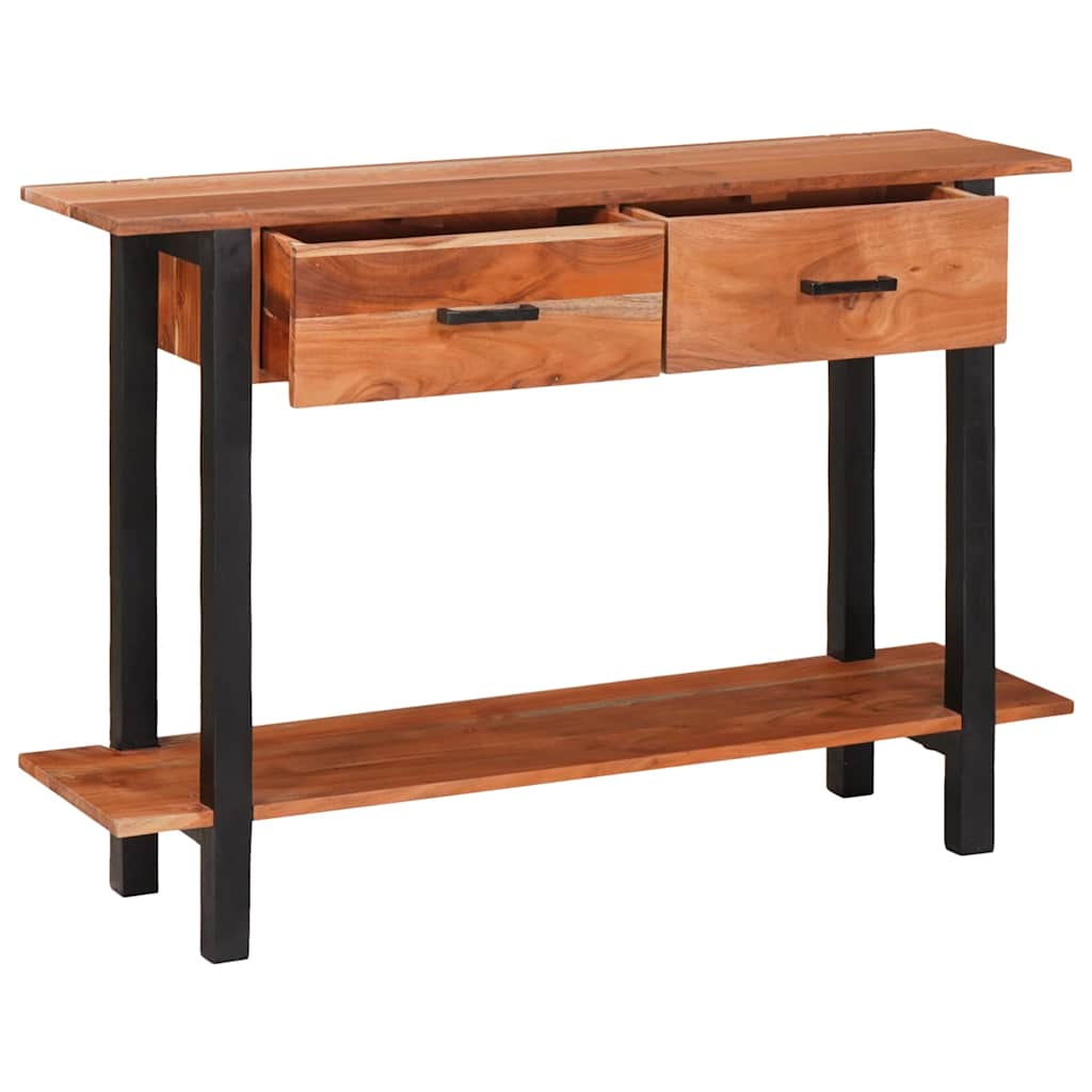 Konzolna stolica s ladicama Smeđa i crna 110 x 30 x 75 cm