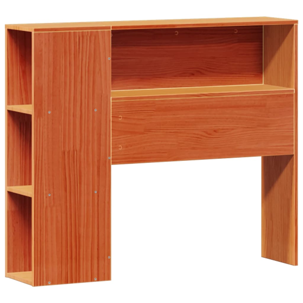 Krevet s regalom za knjige bez madraca 75 x 190 cm od borovine