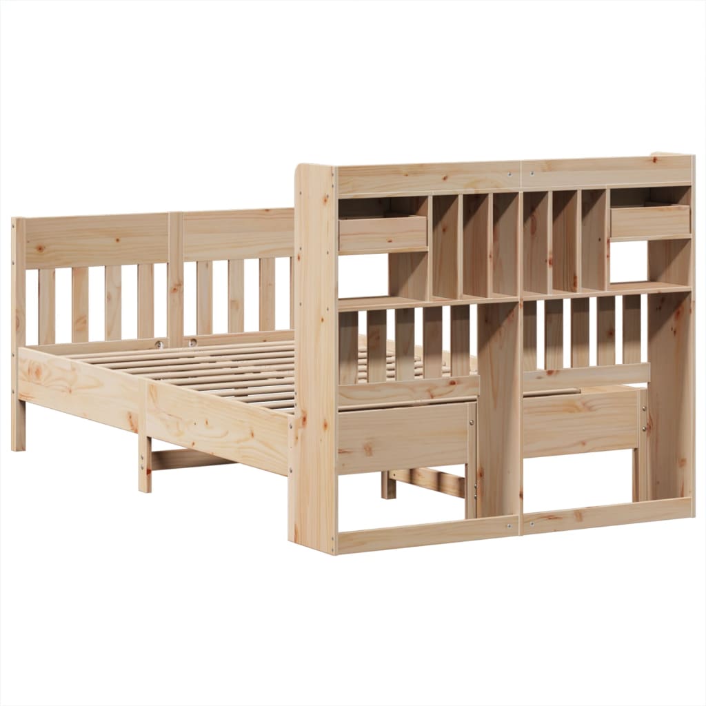 Okvir kreveta bez madraca 135 x 190 cm od masivne borovine