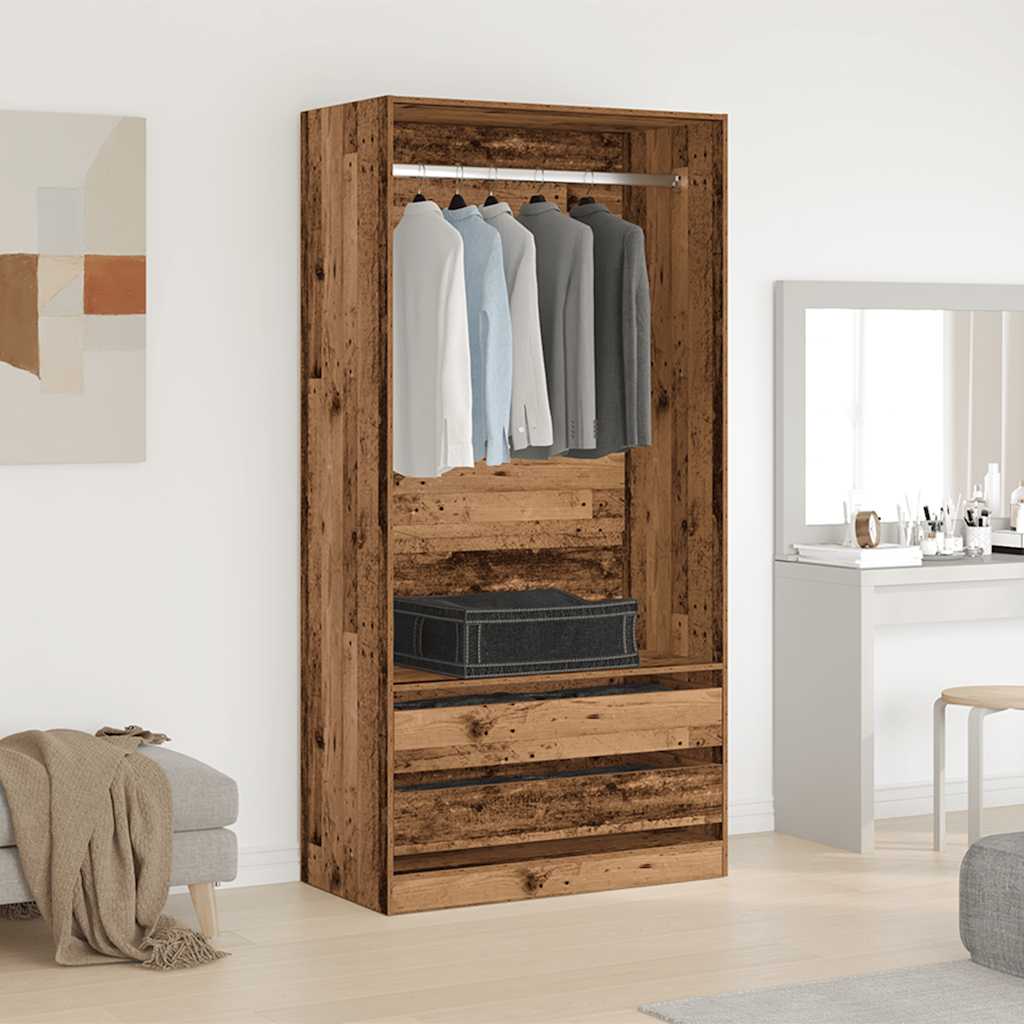 Ormar boja staro drvo 100 x 50 x 200 cm od konstruiranog drva