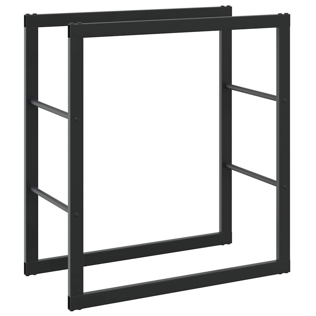 Stalak za drva crni 55x30x61 cm čelik