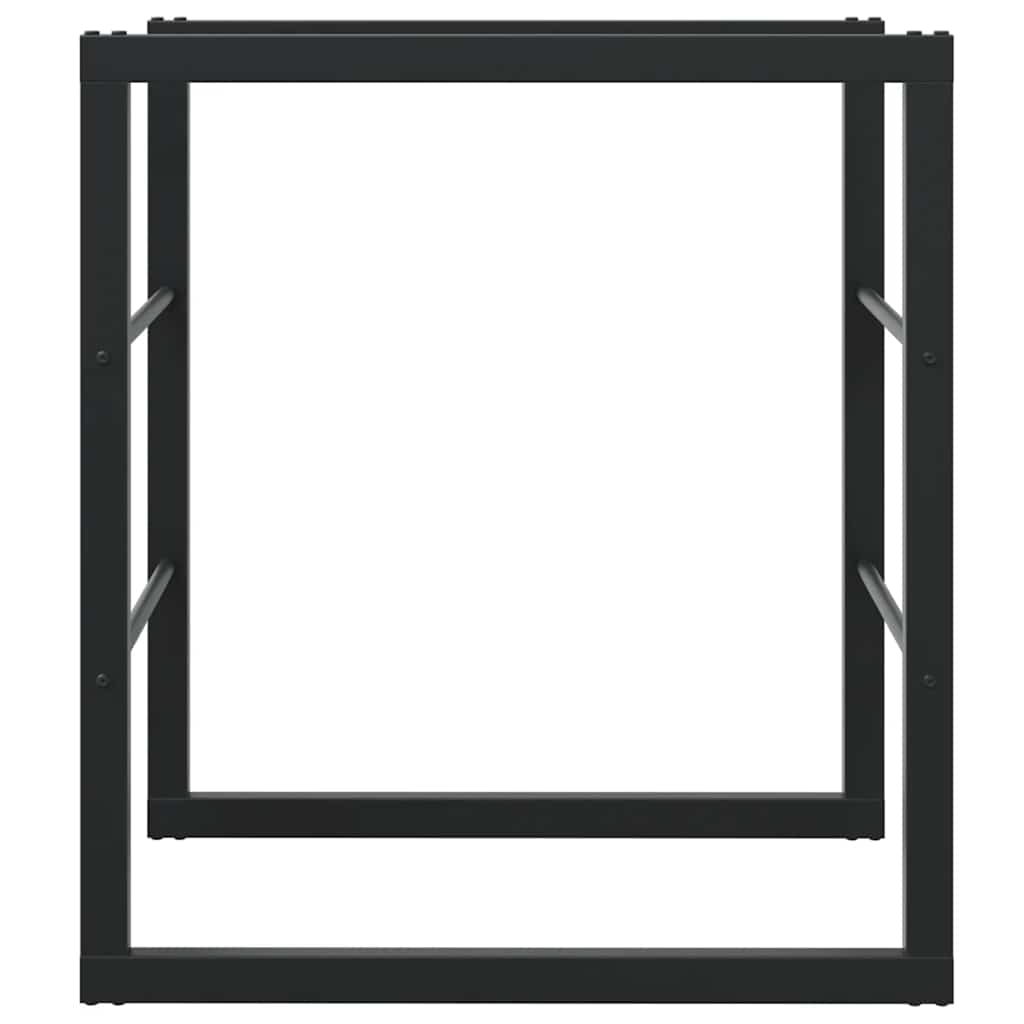 Stalak za drva crni 55x30x61 cm čelik
