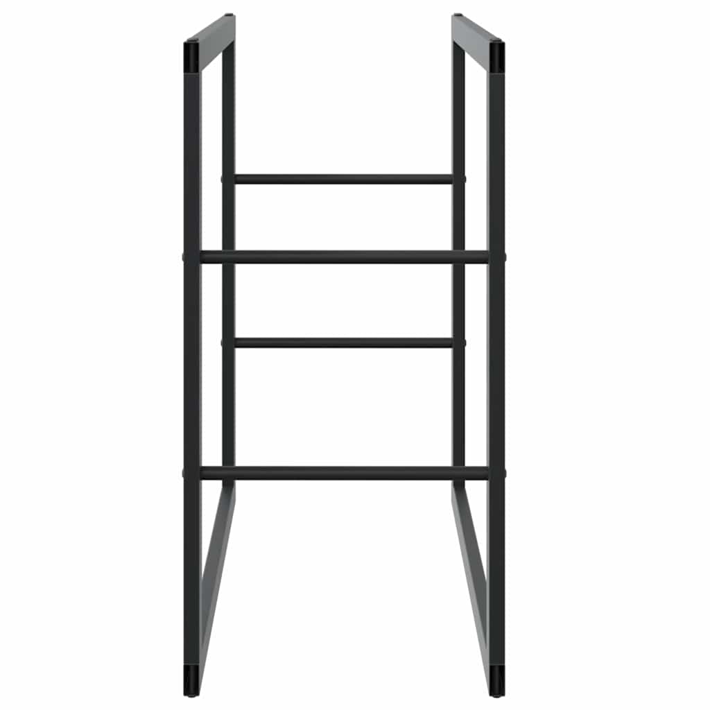 Stalak za drva crni 55x30x61 cm čelik