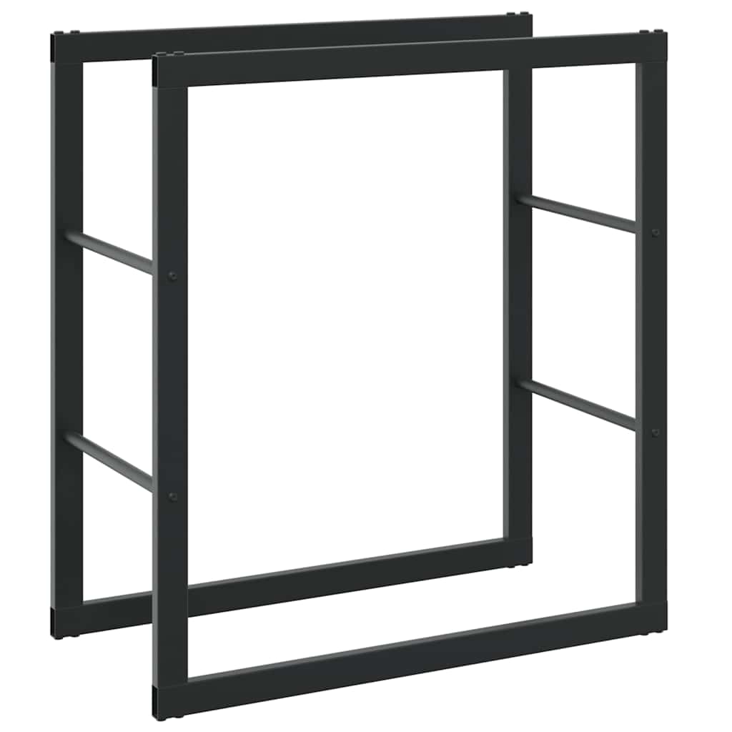 Stalak za drva crni 55x30x61 cm čelik