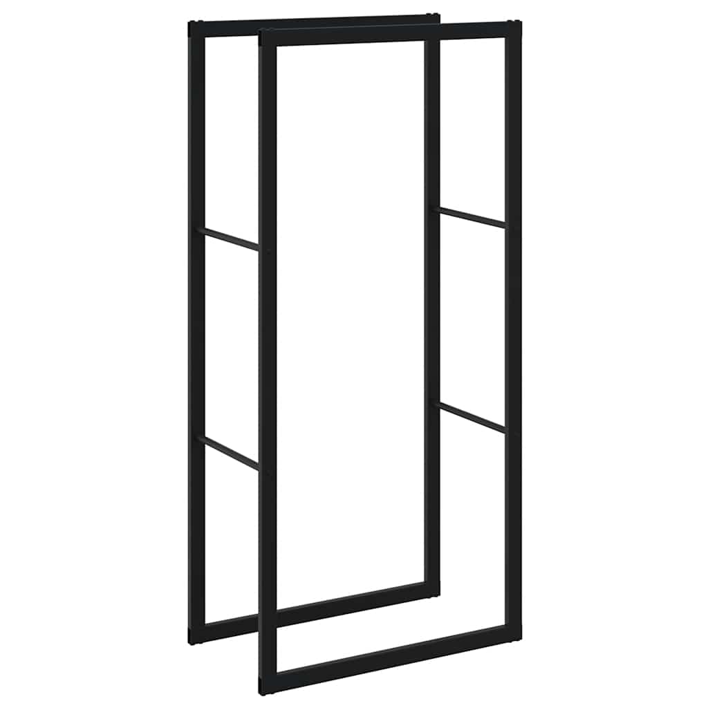 Stalak za drva crni 55x30x116 cm čelik