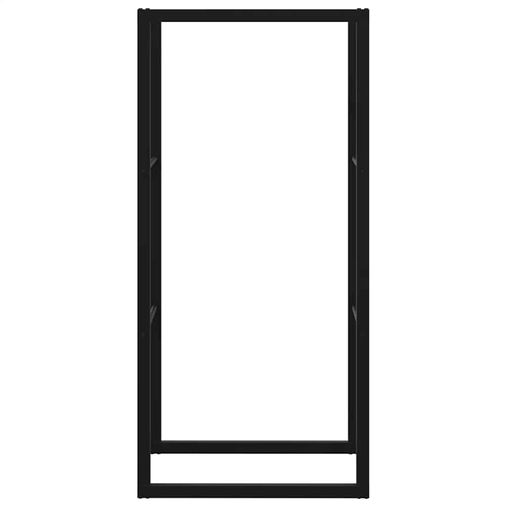 Stalak za drva crni 55x30x116 cm čelik
