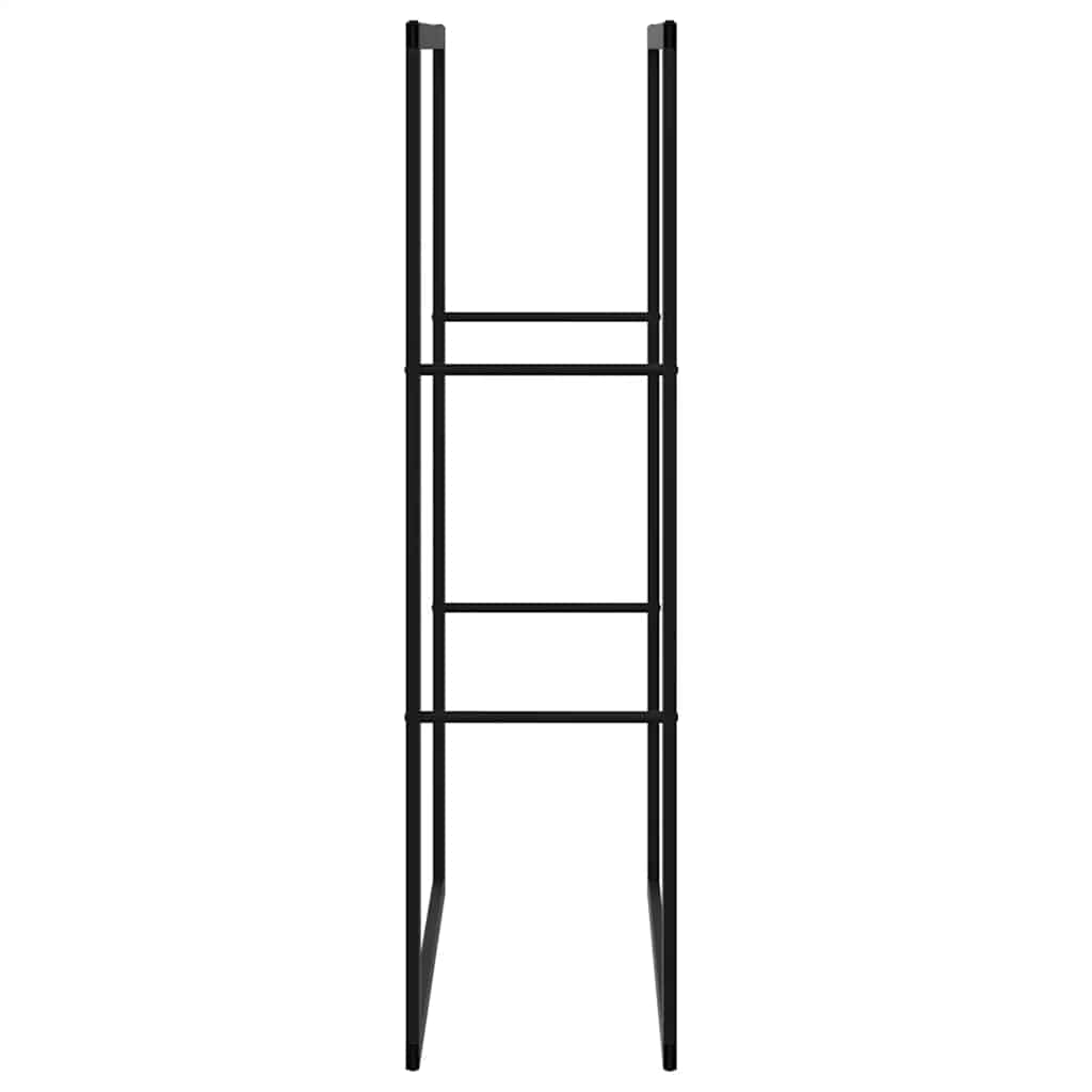 Stalak za drva crni 55x30x116 cm čelik