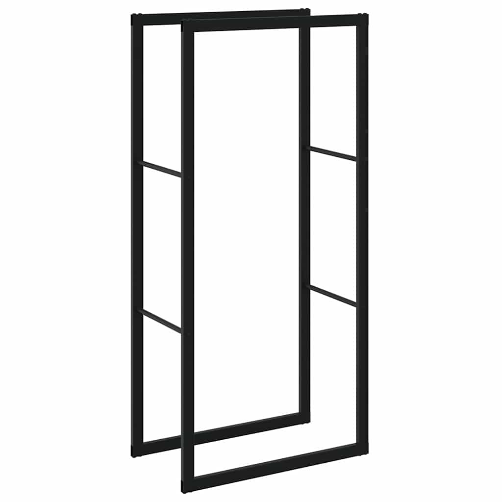 Stalak za drva crni 55x30x116 cm čelik