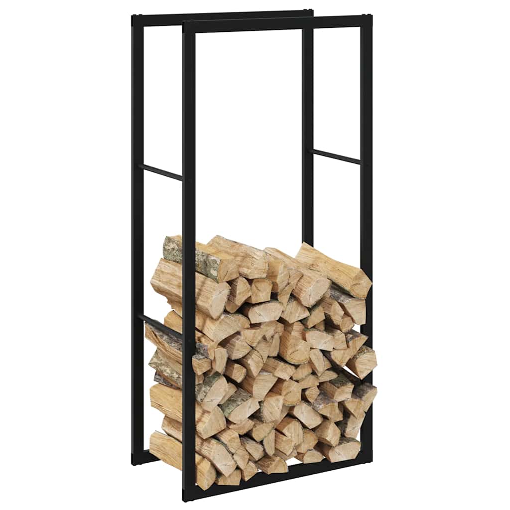 Stalak za drva crni 55x30x116 cm čelik