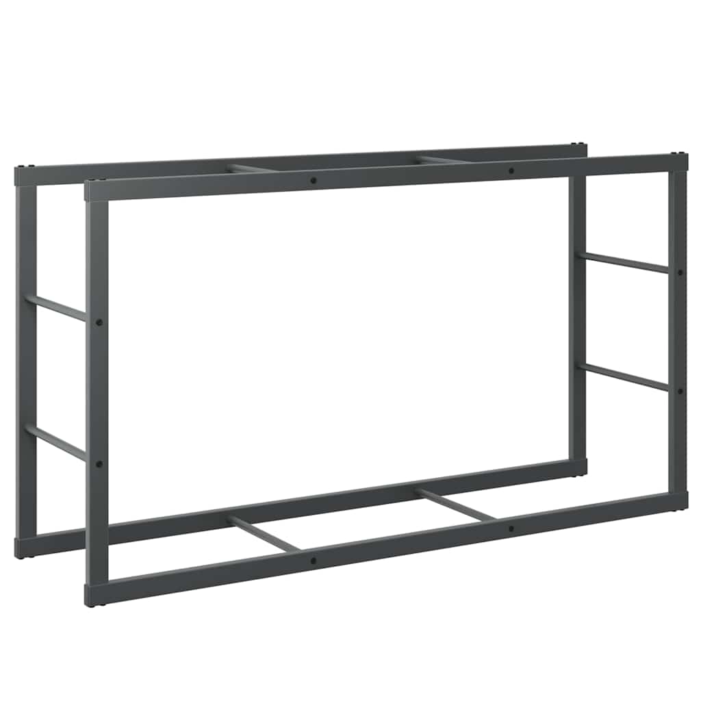 Stalak za drva crni 110x30x61 cm čelik