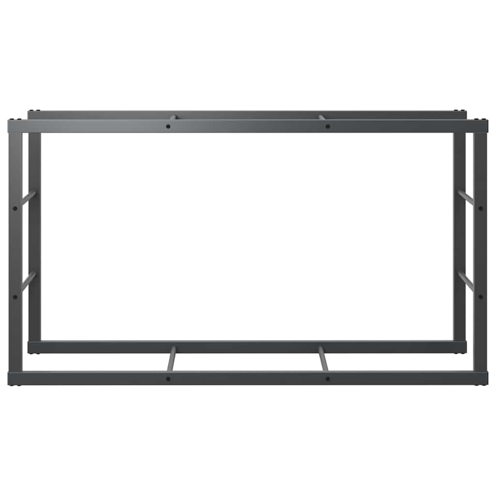 Stalak za drva crni 110x30x61 cm čelik