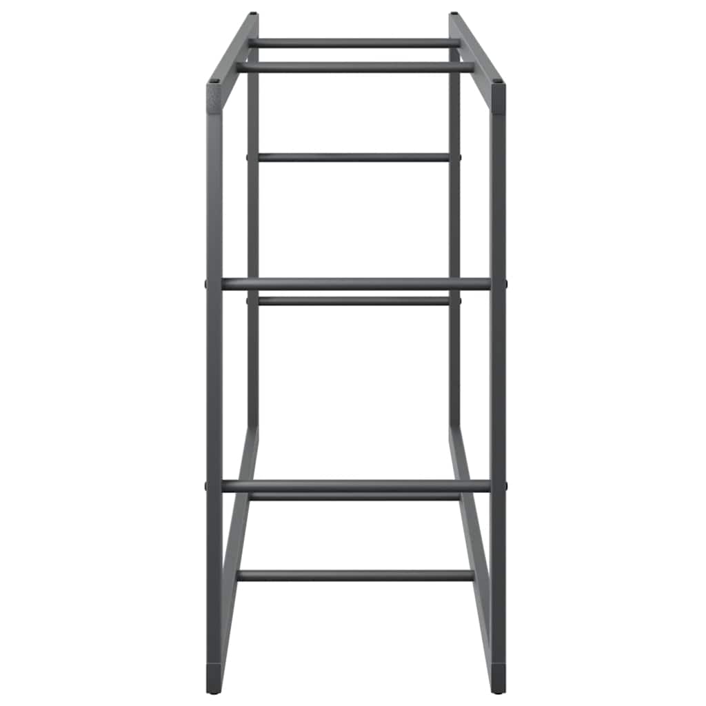 Stalak za drva crni 110x30x61 cm čelik