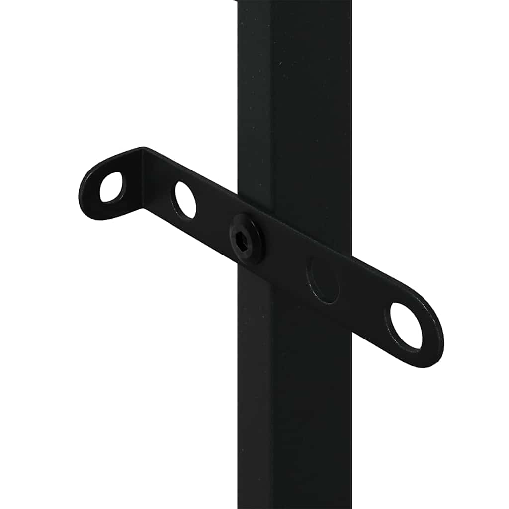 Stalak za drva crni 100x30x209 cm čelik