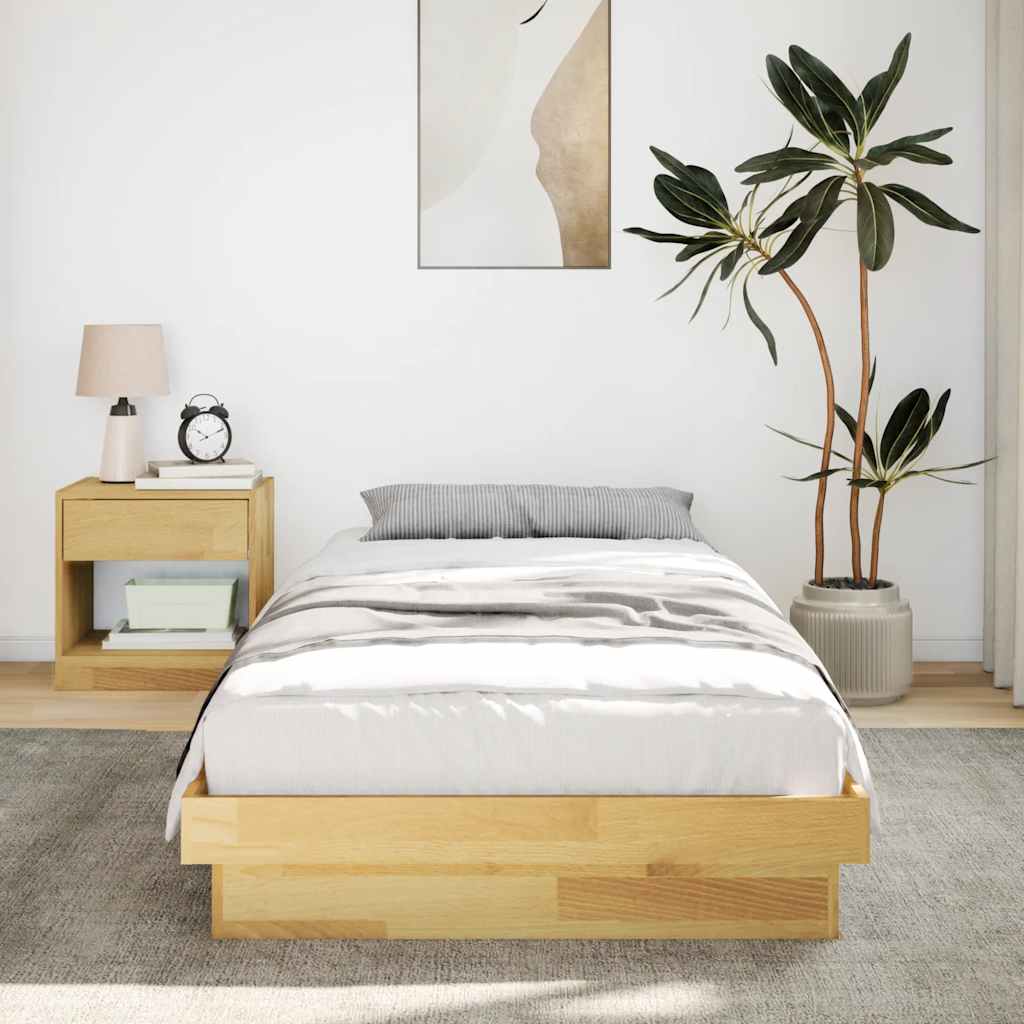 Okvir kreveta bez madraca 75x190 cm Puno hrastovo drvo