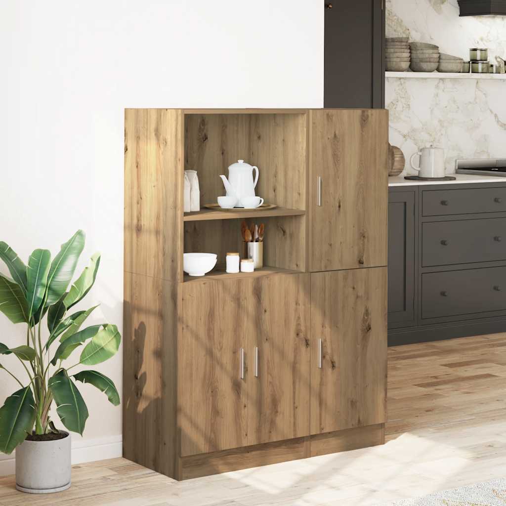 2-dijelni set kuhinjskih ormarića Artisan hrast izrađen od drva